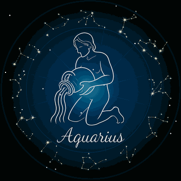 Aquarius animated symbol