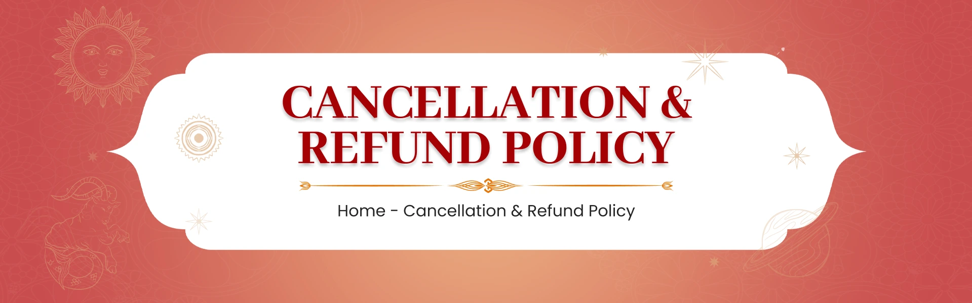 Cancellation & Refund Policy Banner