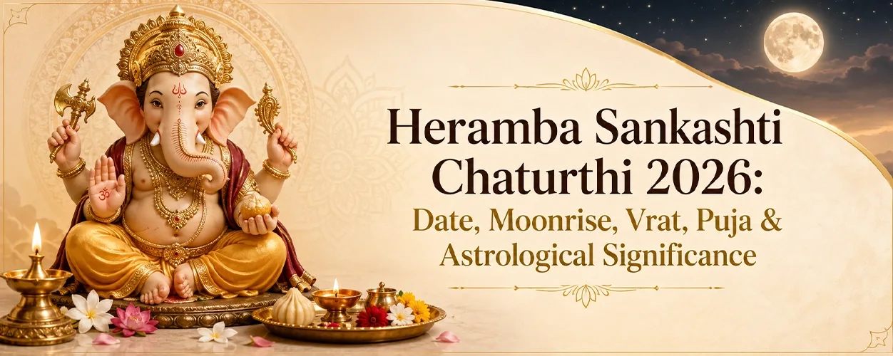 Heramba Sankashti Chaturthi 2026: Date, Moonrise, Vrat, Puja & Astrological Significance